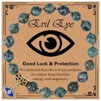 Vintage Style Devil's Eye Solid Color Turquoise Opal Snakeskin Stone Unisex Bracelets sku image 3