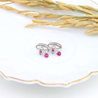 1 Pair Vintage Style Devil's Eye Solid Color Plating Inlay Sterling Silver Zircon White Gold Plated Drop Earrings main image 4