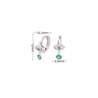 1 Pair Vintage Style Devil's Eye Solid Color Plating Inlay Sterling Silver Zircon White Gold Plated Drop Earrings sku image 3