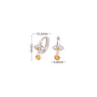 1 Pair Vintage Style Devil's Eye Solid Color Plating Inlay Sterling Silver Zircon White Gold Plated Drop Earrings sku image 5