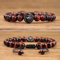 Retro Geometric Natural Stone Tiger Eye Men's Bracelets main image 7