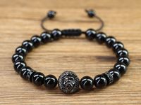 Retro Geometric Natural Stone Tiger Eye Men's Bracelets main image 6