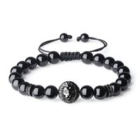 Retro Geométrico Piedra Natural Ojo De Tigre Hombres Pulsera sku image 2