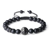 Retro Geométrico Piedra Natural Ojo De Tigre Hombres Pulsera sku image 1