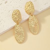 Wholesale Jewelry Vintage Style Simple Style Oval Solid Color Alloy Plating Drop Earrings main image 4