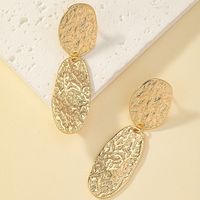 Wholesale Jewelry Vintage Style Simple Style Oval Solid Color Alloy Plating Drop Earrings main image 5