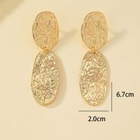 Wholesale Jewelry Vintage Style Simple Style Oval Solid Color Alloy Plating Drop Earrings main image 6