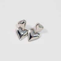 1 Pair Vintage Style Heart Shape Stainless Steel 18K Gold Plated Drop Earrings sku image 1