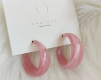 1 Pair Retro Solid Color Arylic Ear Studs main image 6