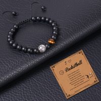 Casual Sports Basketball Frosted Stone Tiger Eye Beaded Bracelets main image 1