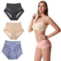 Solid Color Breathable Mid Waist Briefs Panties main image 1