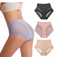 Solid Color Breathable Mid Waist Briefs Panties main image 1