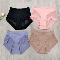 Solid Color Breathable Mid Waist Briefs Panties main image 3