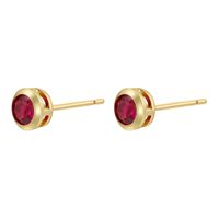 1 Pair Simple Style Classic Style Round Dots Colorful Plating Inlay Copper Zircon 18k Gold Plated Ear Studs main image 2