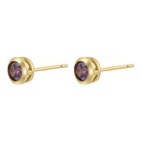 1 Pair Simple Style Classic Style Round Dots Colorful Plating Inlay Copper Zircon 18k Gold Plated Ear Studs main image 5