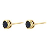1 Pair Simple Style Classic Style Round Dots Colorful Plating Inlay Copper Zircon 18k Gold Plated Ear Studs sku image 2