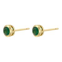 1 Pair Simple Style Classic Style Round Dots Colorful Plating Inlay Copper Zircon 18k Gold Plated Ear Studs main image 4