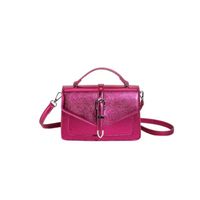 Women's Medium All Seasons Pu Leather Solid Color Basic Square Flip Cover Handbag sku image 5