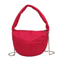 Women's Medium Polyester Solid Color Streetwear Dumpling Shape Zipper Shoulder Bag Crossbody Bag Underarm Bag sku image 4