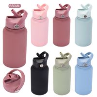 Casual Solid Color Stainless Steel Water Bottles main image 1