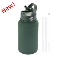 Casual Solid Color Stainless Steel Water Bottles sku image 2