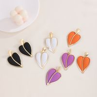 1 Pair Simple Style Heart Shape Plating Alloy 14k Gold Plated Ear Studs main image 1