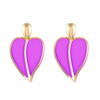 1 Pair Simple Style Heart Shape Plating Alloy 14k Gold Plated Ear Studs sku image 1