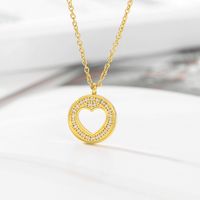 Acero Titanio Chapados en oro de 18k Moda Enchapado Estrella Forma De Corazón Collar Colgante main image 8