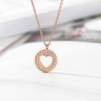 Titanium Steel 18K Gold Plated Fashion Plating Star Heart Shape Pendant Necklace main image 6