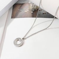 Titanium Steel 18K Gold Plated Fashion Plating Star Heart Shape Pendant Necklace main image 2