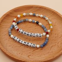 Simple Style Commute Letter Natural Stone Beaded Bracelets main image 4