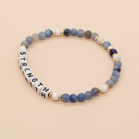 Simple Style Commute Letter Natural Stone Beaded Bracelets main image 2