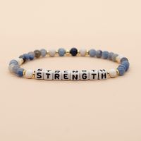 Simple Style Commute Letter Natural Stone Beaded Bracelets main image 3