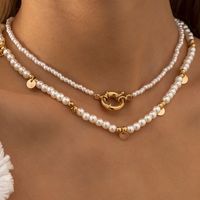 Elegant Simple Style Round Plastic Copper Wholesale Necklace main image 1