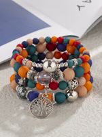 Bohemian Solid Color Bodhi Micro Glass Bead Beaded Unisex Bracelets sku image 19