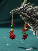 Wholesale Jewelry Cute Flower Bell Snowflake Alloy Tassel Drop Earrings main image 2