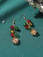 Wholesale Jewelry Cute Flower Bell Snowflake Alloy Tassel Drop Earrings sku image 3