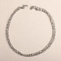 Hip-hop Solid Color Stainless Steel Necklace main image 3