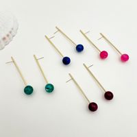 1 Pair Retro Simple Style Geometric Plating 304 Stainless Steel Glass Stone Gold Plated Ear Studs main image 1