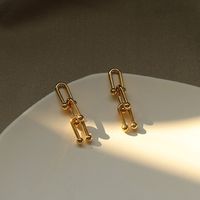 1 Piece Elegant Streetwear Geometric Alloy Drop Earrings main image 4