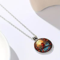 French Style Streetwear Bird Alloy Inlay Glass Unisex Pendant Necklace main image 5