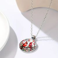 French Style Streetwear Bird Alloy Inlay Glass Unisex Pendant Necklace main image 6