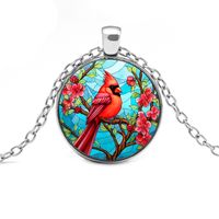 French Style Streetwear Bird Alloy Inlay Glass Unisex Pendant Necklace sku image 1