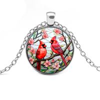 French Style Streetwear Bird Alloy Inlay Glass Unisex Pendant Necklace sku image 2