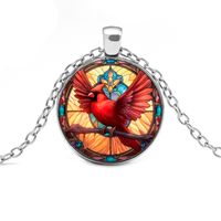 French Style Streetwear Bird Alloy Inlay Glass Unisex Pendant Necklace sku image 3