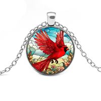 Französische Art Strassenmode Vogel Legierung Inlay Glas Unisex Halskette Mit Anhänger sku image 5