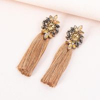 1 Pair Ig Style Glam Flower Inlay Alloy Glass Drop Earrings main image 6
