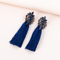 1 Pair Ig Style Glam Flower Inlay Alloy Glass Drop Earrings main image 7