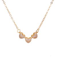Fashion Heart Shape Copper Necklace In Bulk sku image 3