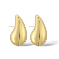 1 Pair Ig Style French Style Water Droplets Plating Alloy 18k Gold Plated Ear Studs main image 3